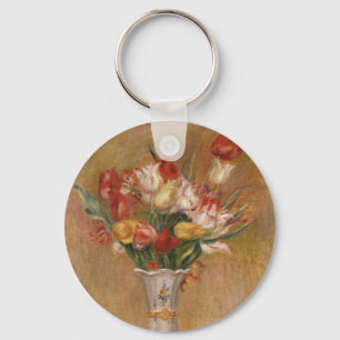 Porte-clés Art floral vintage Renoir Cottagecore de tulipes