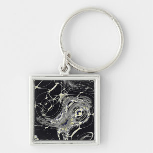Porte-clés Art fractal abstrait Toile d'Or