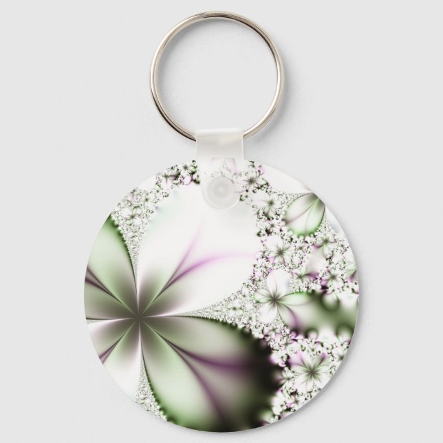Porte-clés Art fractal floral (Recto)
