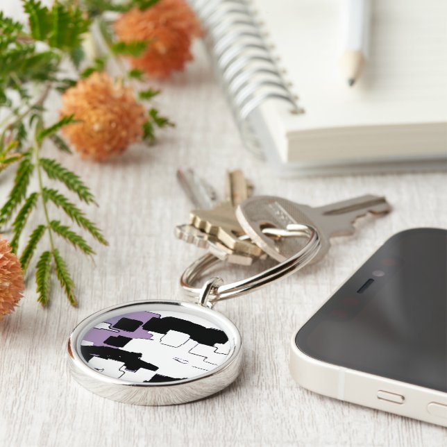 Porte-clés Art géométrique "Dream in Purple" (Côté)