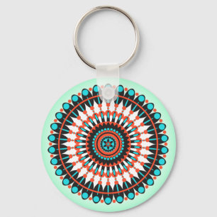 Porte-clés Art géométrique mandala coloré-46456