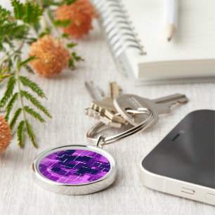 Porte-clés Art géométrique "Plum"