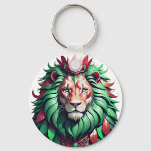 Porte-clés Art Graphique Premium Roi Animal Féroce P