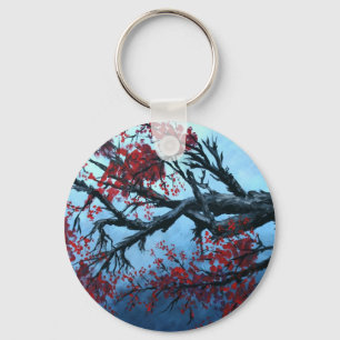 Porte-clés art japonais d'oriental d'arbre de fleur de fleurs