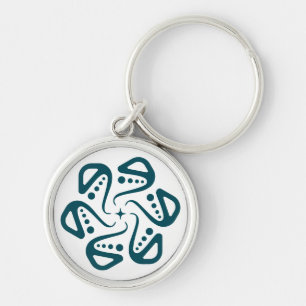 Porte-clés Art mandala minimaliste de tentacule de pieuvre sa