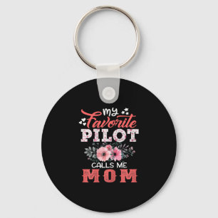 Porte-clés Art Mère Mon Pilote Préféré M'Appelle Maman Noël