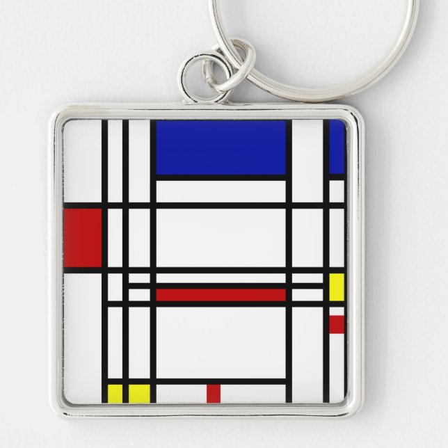 Porte-clés Art moderne de Mondrian (Devant)