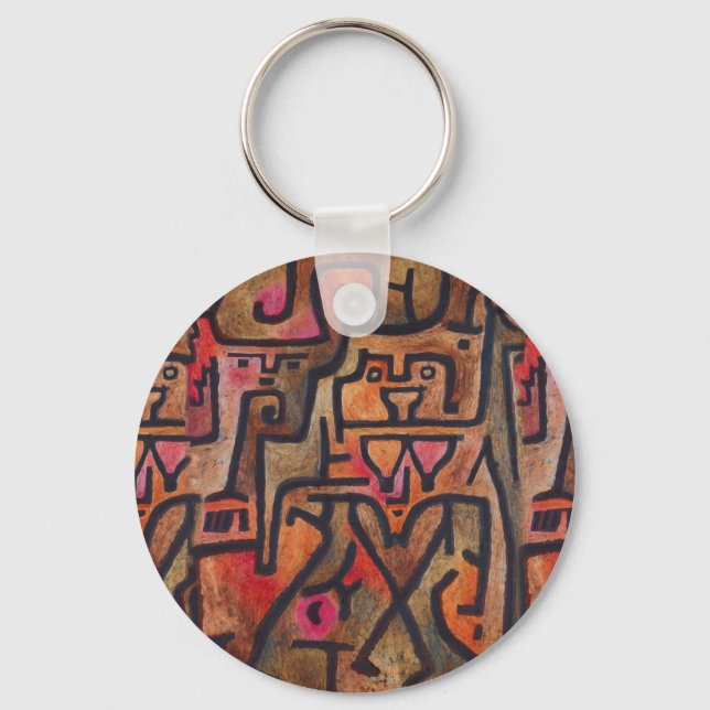 Porte-clés Art Moderne Expressionniste Abstrait de Forêt de K (Recto)