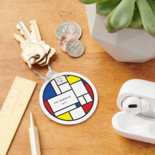Porte-clés Art Moderne Géométrique Minimaliste De Stijl Mondr