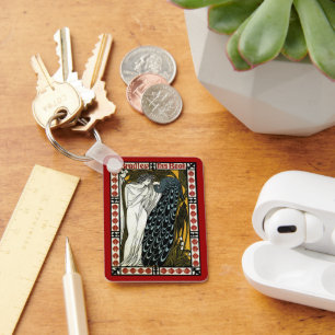 Porte-clés Art nouveau vintage, Le Baiser par William Bradley