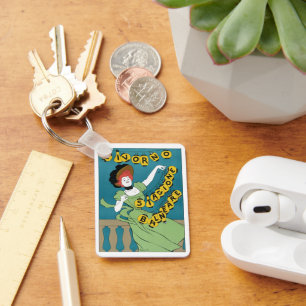 Porte-clés Art Nouveau vintage, Livorno Señorita dansant