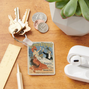 Porte-clés Art Nouveau vintage, Taverne Olympia Restaurant