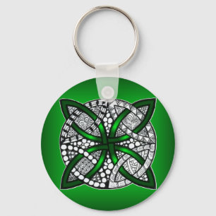 Porte-clés Art original Celtic Knot Green