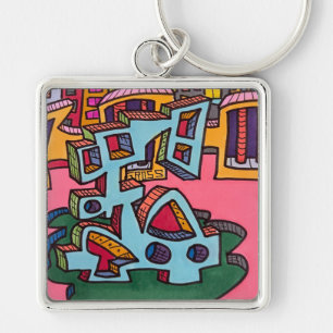 Porte-clés Art original coloré cool