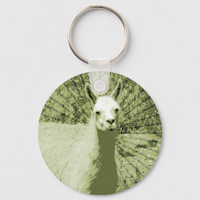 Porte-clés Art pop lama (Recto)