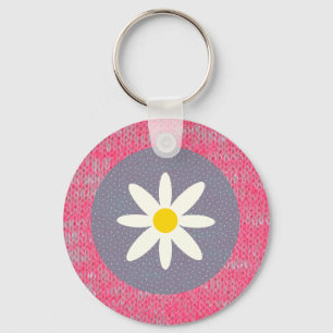 Porte-clés Art rose de destin d'amour de paix de motif de