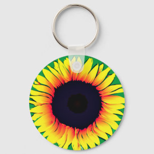 Porte-clés Art Sunflower - Choisissez / ajoutez votre couleur