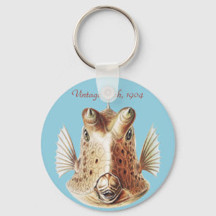 Porte-clés Art vintage de la vache de mer dorée d'Ernst Haeck