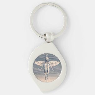 Porte-clés Art vintage de l'ange gardien arc-en-ciel