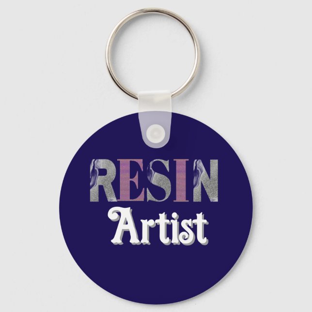 Porte-clés Artisan d'art en résine  (Recto)