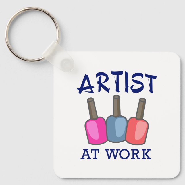 Porte-clés Artiste au travail (Recto)