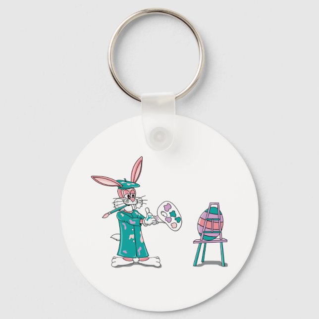 Porte-clés Artiste Bunny de Pâques (Recto)