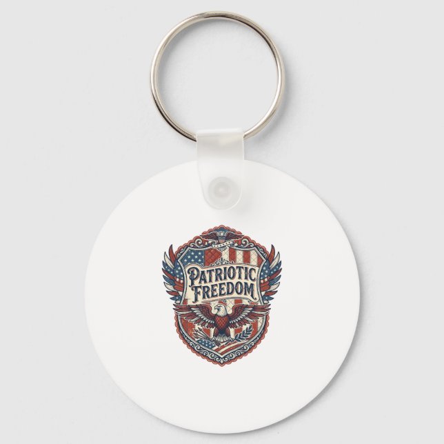 Porte-clés Artiste de patchwork patriotique (Recto)