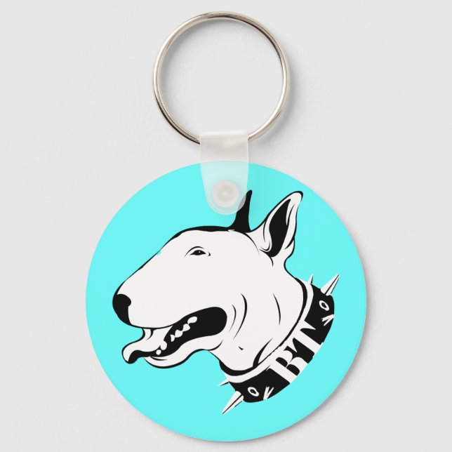 Porte-clés Artistic Bull Terrier Dog Breed Design (Recto)