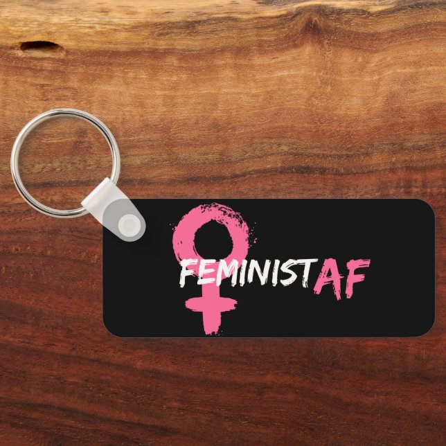 Porte-clés Artistic Feminist AF Pink Female Symbol  (Verso)