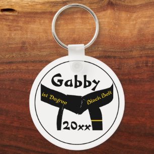 Porte-clés Arts martiaux 1er degré Ceinture noire Porte - clé