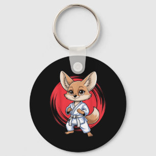 Porte-clés Arts martiaux du renard fennec Karaté Jiu-Jitsu Ju