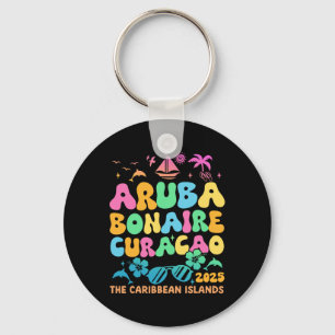 Porte-clés Aruba Bonaire Curacao 2025 Île Caraibes Trave