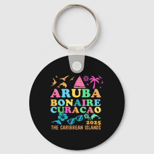 Porte-clés Aruba Bonaire Curaçao 2025 Île Voyage Caribéen