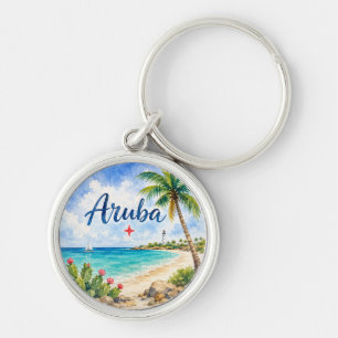 Porte-clés Aruba île caraïbe néerlandaise souvenir de voyage