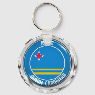 Porte-clés Aruba Round Emblem
