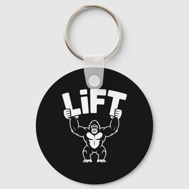 Porte-clés Ascenseur Gorilla Word Art - Bodybuilding (Recto)