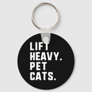 Porte-clés Ascenseur Lourds Pet Cats Drôle Gym Entraînement P