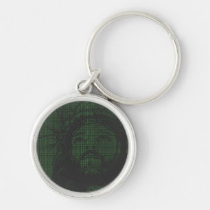 Porte-clés ASCII Art Jésus Couronne d'Épines Jean 19:30