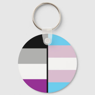 Porte-clés Asexual and Trans Flag Key Chain