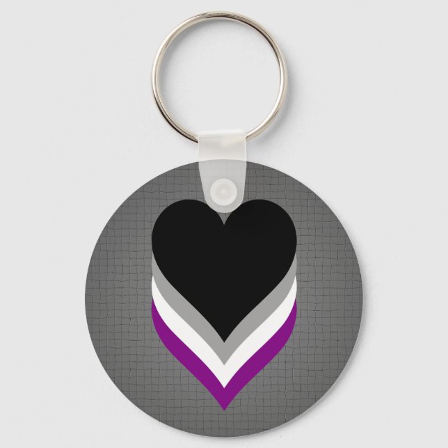 Porte-clés Asexuality orgueil coeur Porte - clé (Recto)