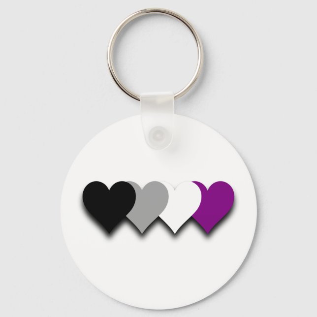 Porte-clés Asexuality orgueil coeur Porte - clé (Recto)