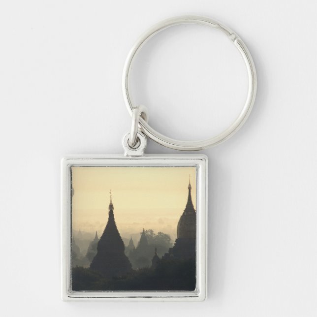 Porte-clés Asie, Birmanie, (Myanmar), Pagan (Bagan) Montgolfi (Devant)