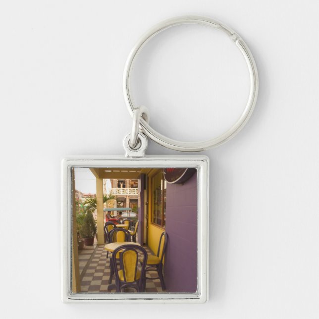 Porte-clés Asie, Cambodge, Siem Reap, café. (Devant)