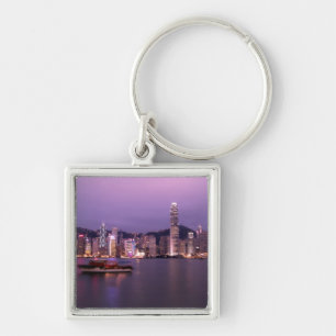 Porte-clés Asie, Chine, Hong Kong, vue panoramique de la vill