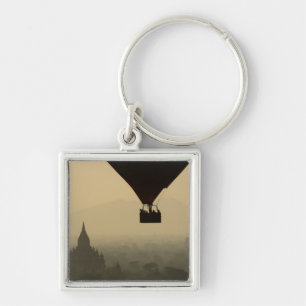 Porte-clés Asie, Myanmar, Bagan, ballon au-dessus des temples