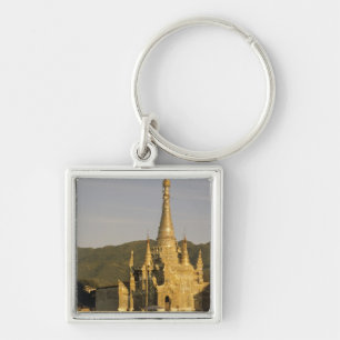 Porte-clés Asie, Myanmar, lac Inle. Pagodes.
