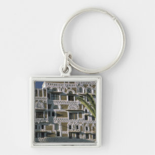Porte-clés Asie, Yémen, Sana'a. Maison yéménite.