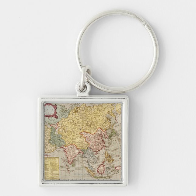 Porte-clés AsieCarte panoramiqueAsie 2 (Devant)