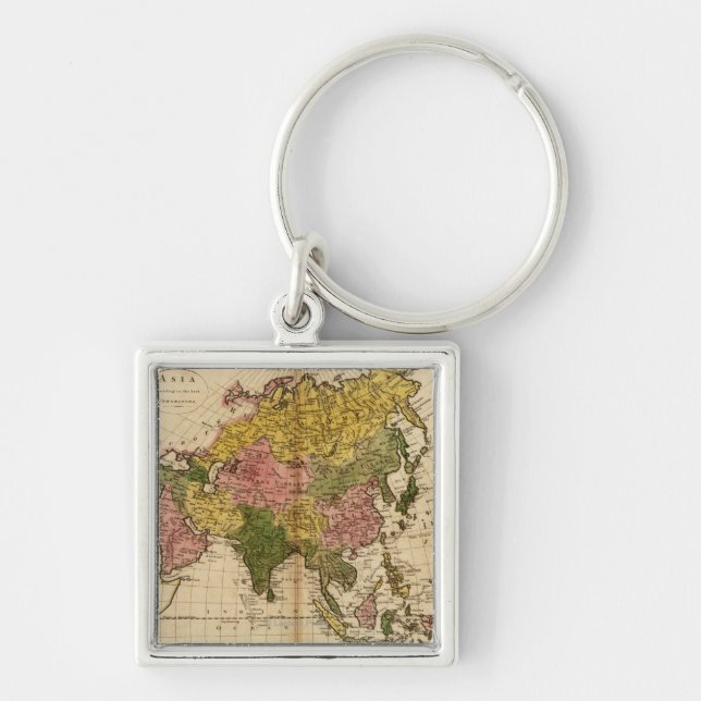 Porte-clés AsieCarte panoramiqueAsie 3 (Devant)