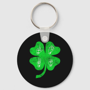Porte-clés ASL Love Sign Language St Patrick's Day Deaf Aware